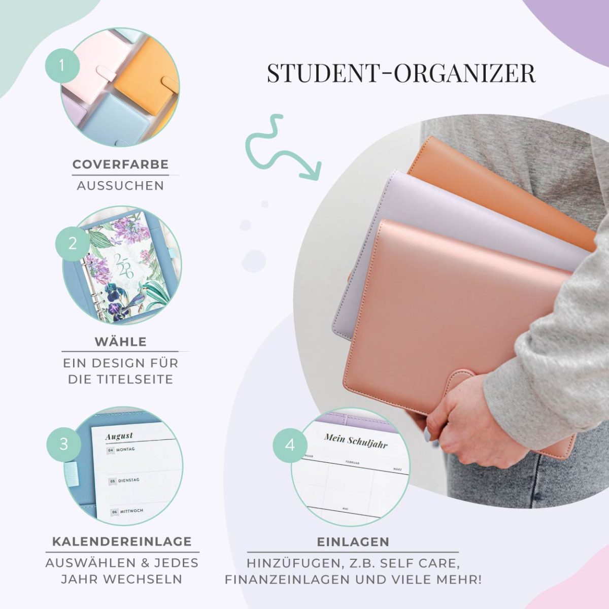 Ringbuch mit deinem individuellen - student organizer