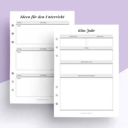 Ringbuch-Einlagen Kita-Planer