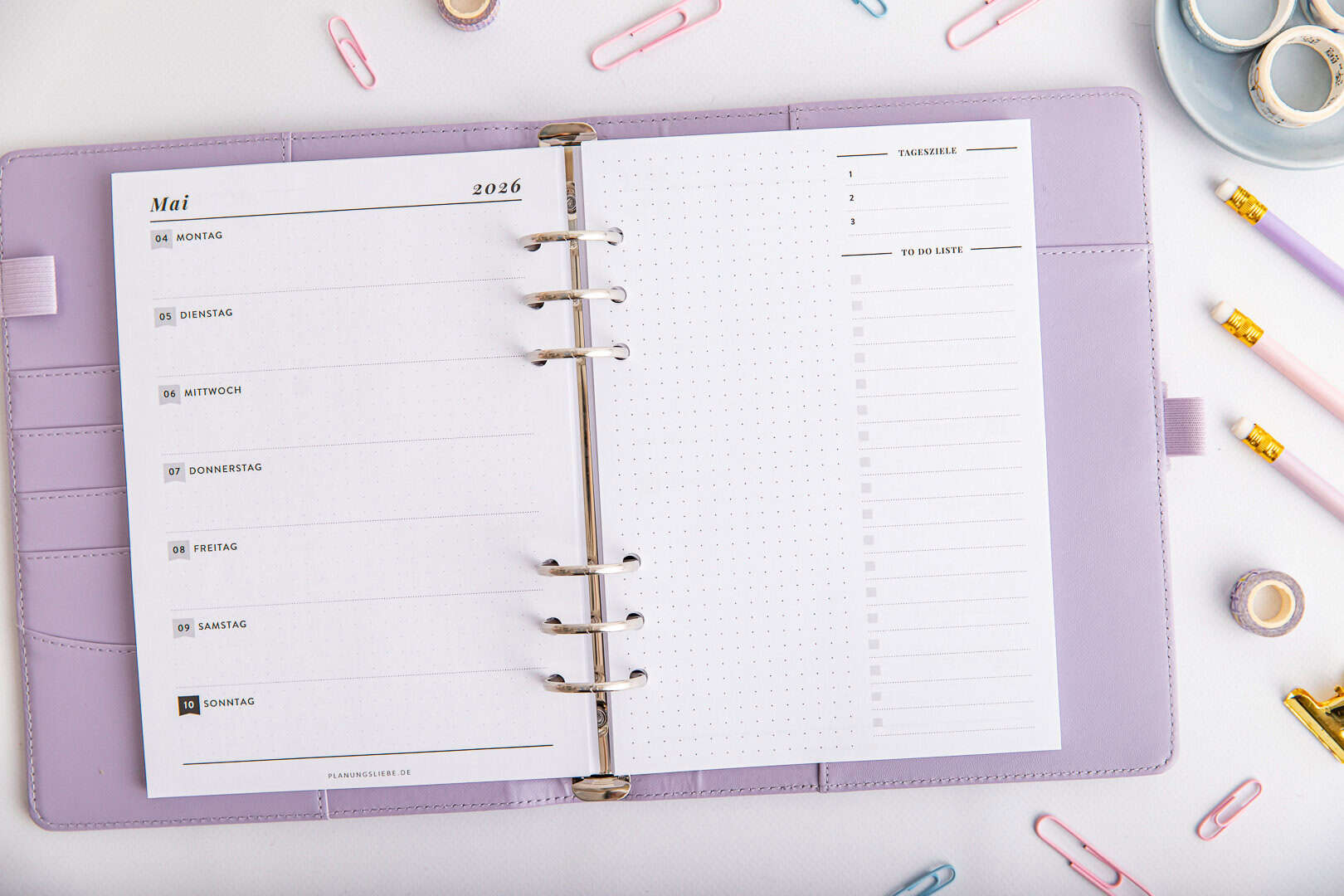 Kalendereinlagen 2026 A5 1 Woche 1 Seiten