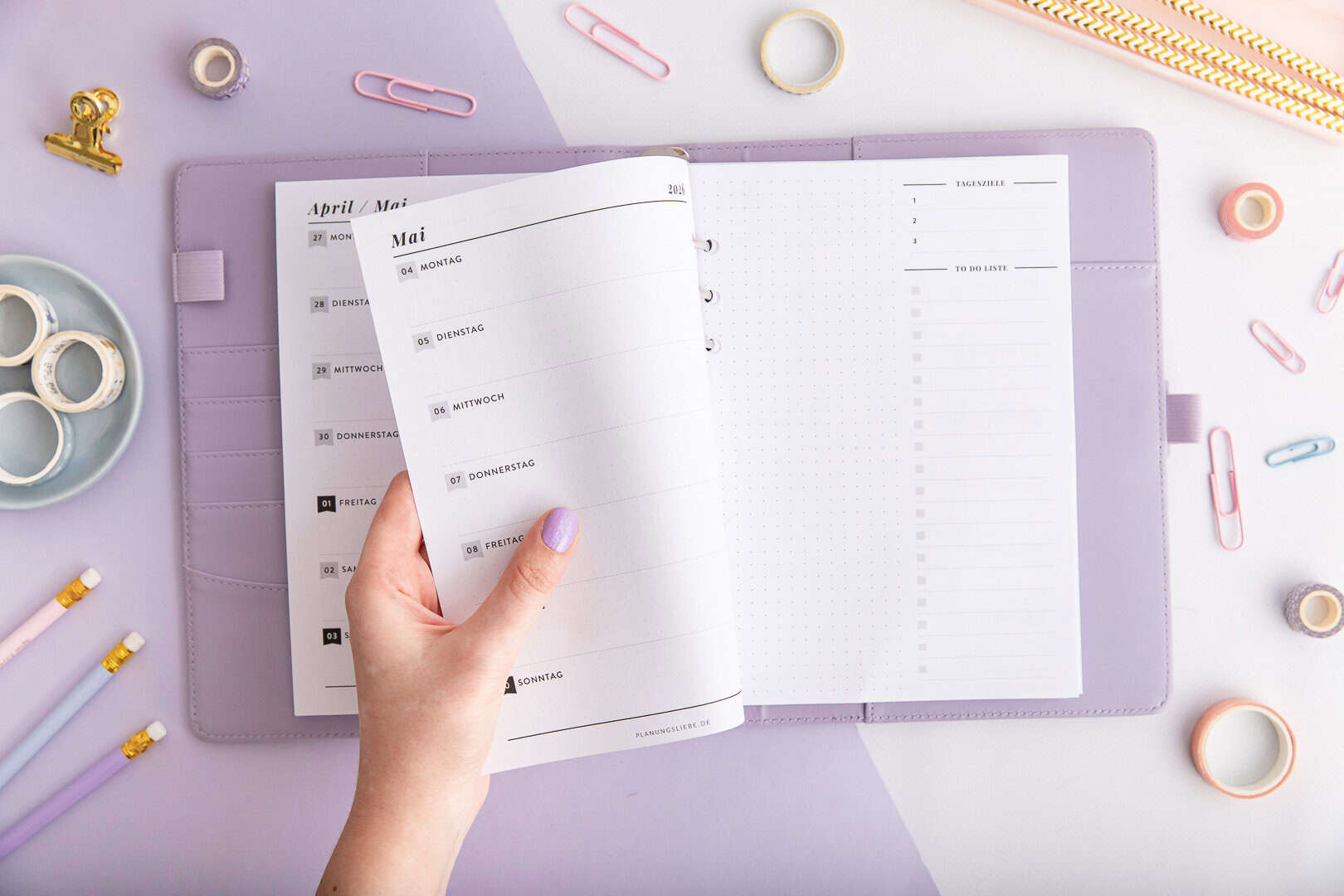 Kalendereinlagen A5 2026 fuer Ringbuchplaner