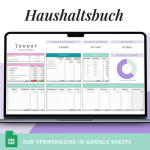 Haushaltsbuch Vorlage | Google Sheets budget template
