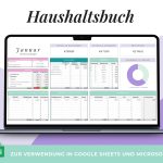 Haushaltsbuch Vorlage | Google Sheets budget template