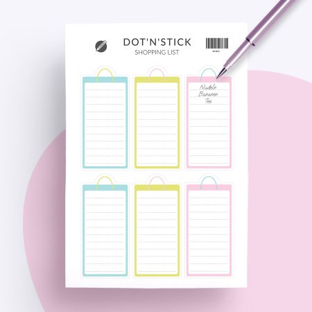 “Shopping list” Planer Aufkleber