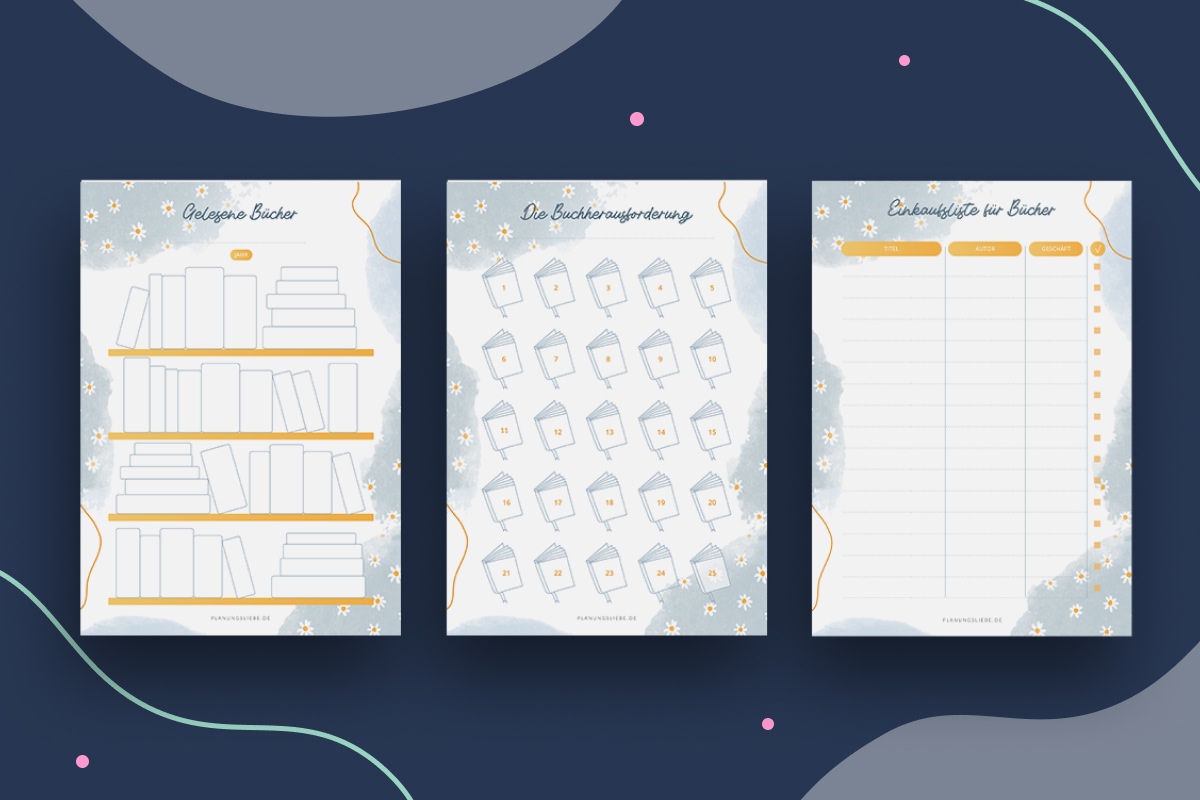 Planer für Buchfreunde, Kostenlose Planer zum Ausdrucken