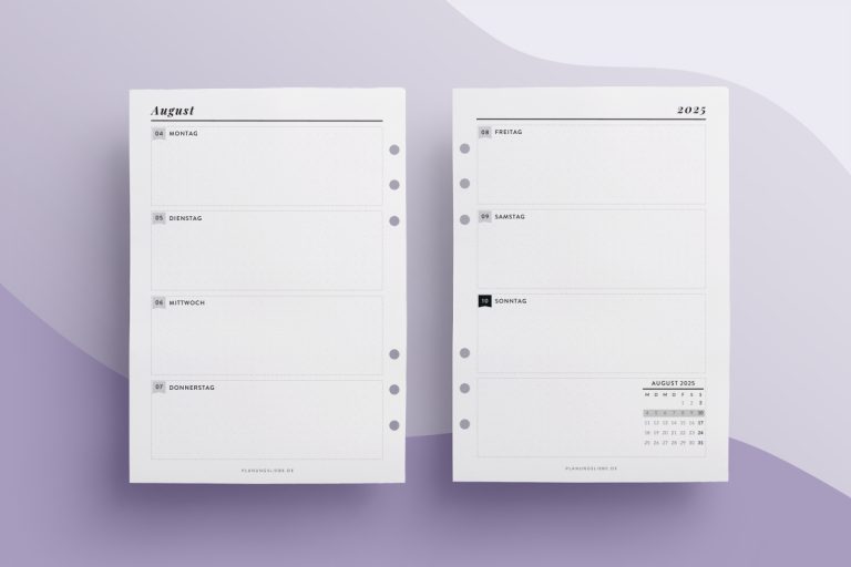 Ringbuch Kalender 2025 | Ringbuch A5 Nachf&uuml;llbar
