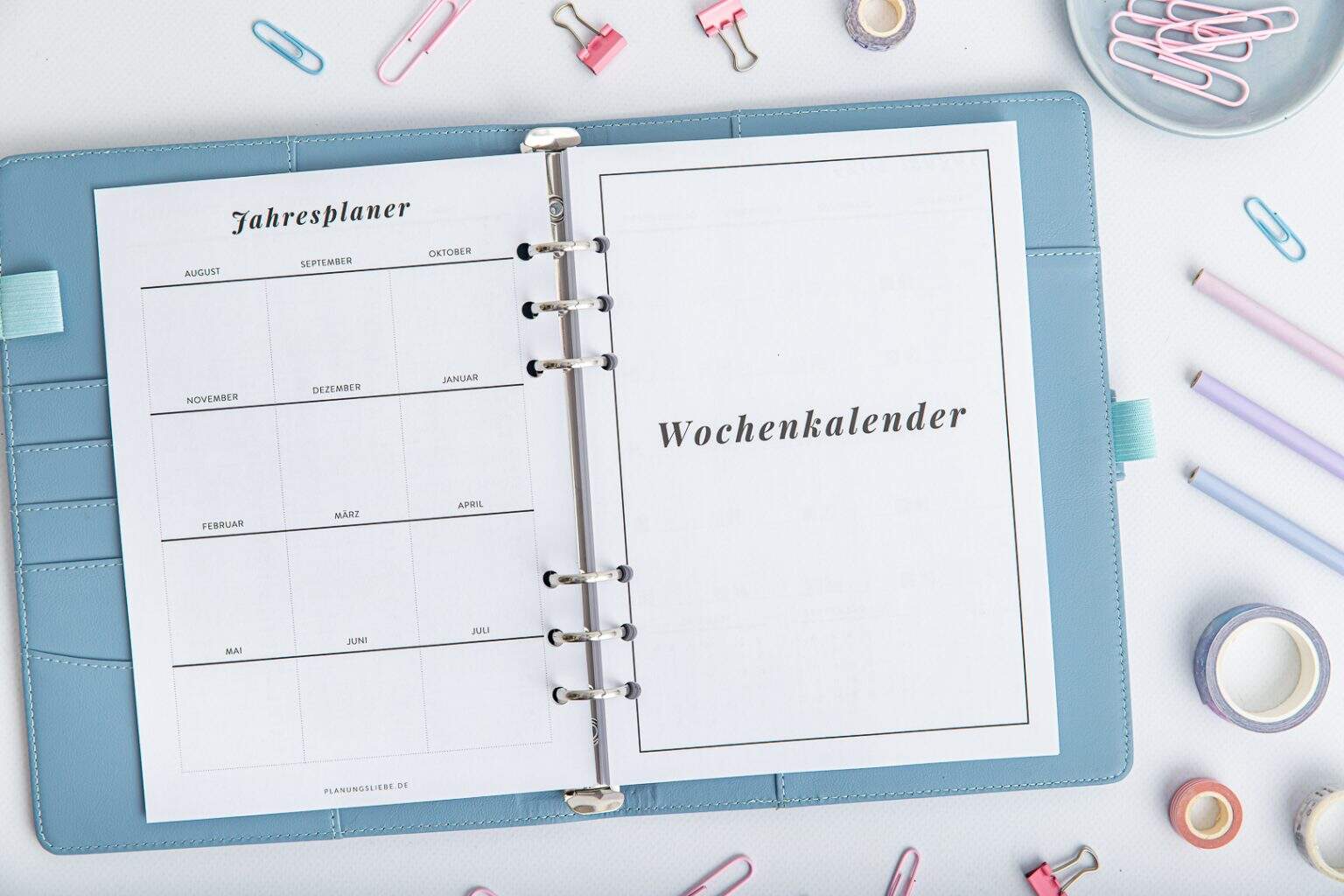 Ringbuch Kalender 25/26 | Ringbuch A5 Nachf&uuml;llbar