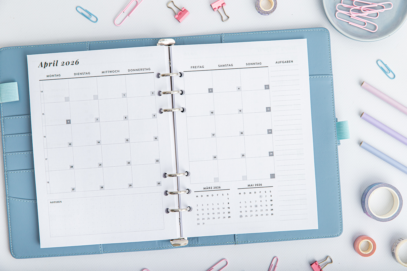 Monatlicher Kalender 2026