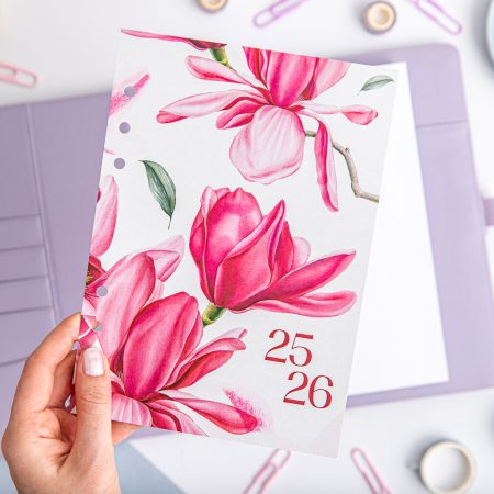 Organizer mit Violett Cover und Titelseite Magnolia Blossom (2)