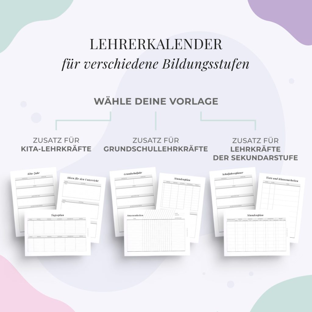 Zusatzseiten fuer alle bildungsstufen
