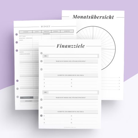 Ringbuchplaner Einlagen Budget