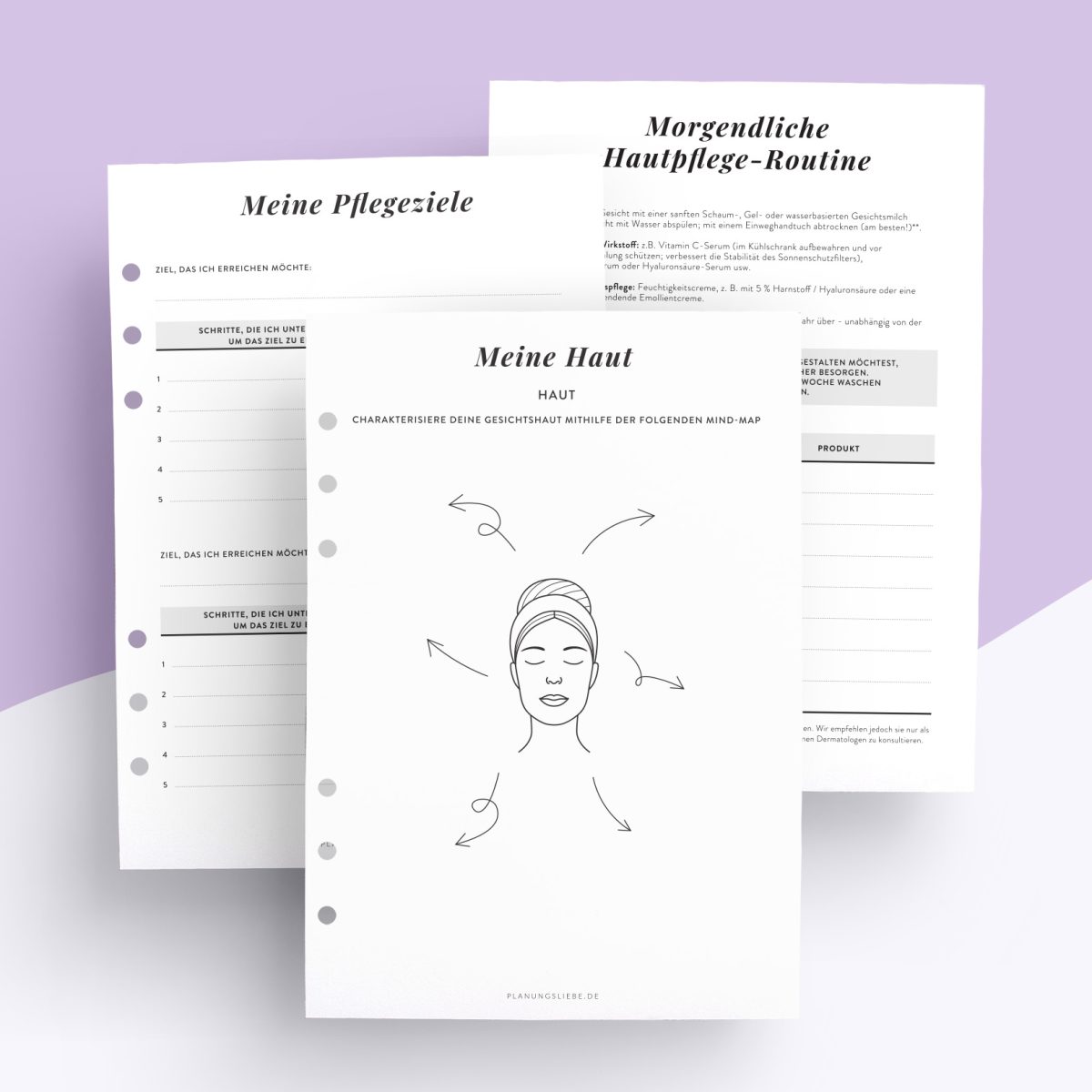 Ringbuchplaner Einlagen Skincare