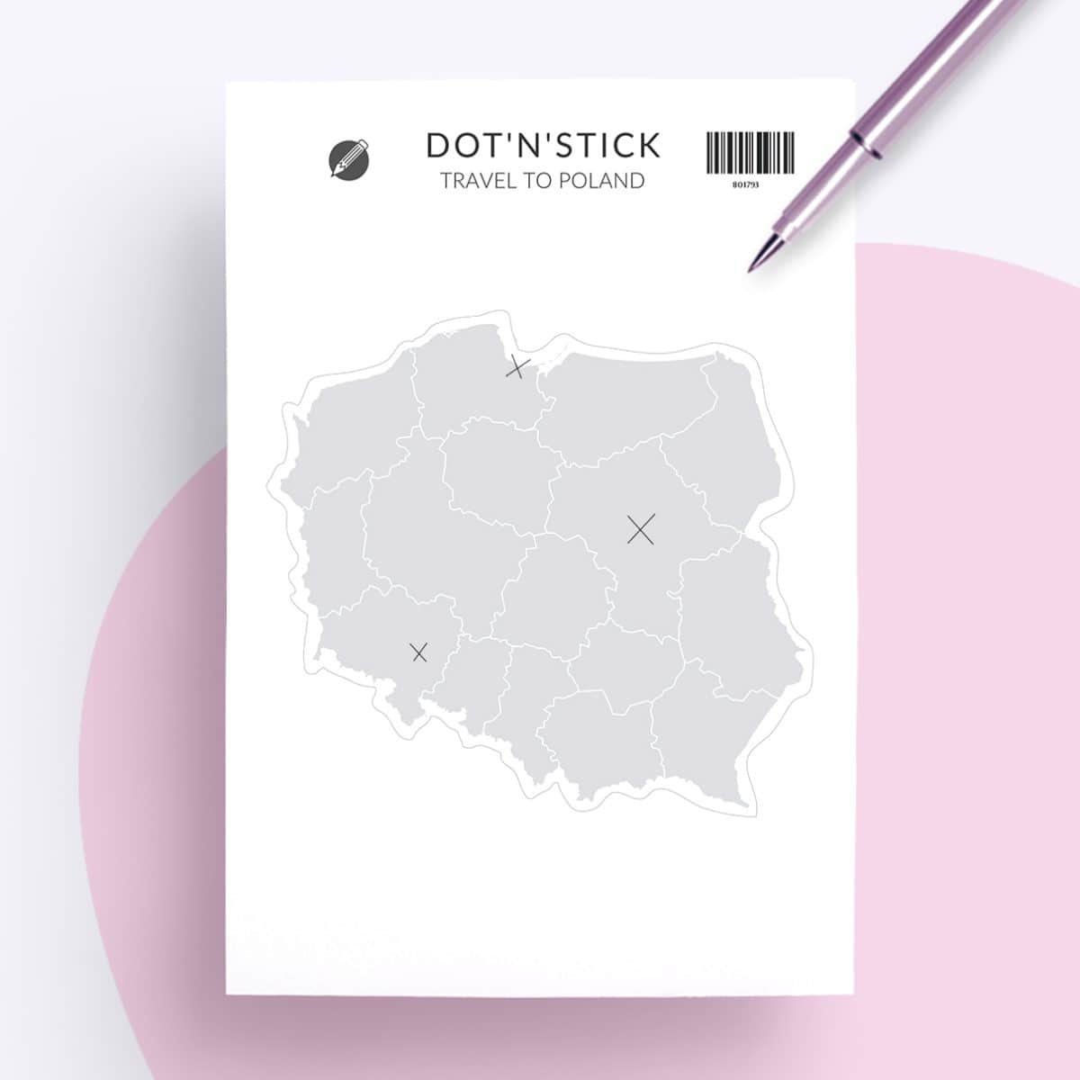 “Travel to Poland” Planer Aufkleber