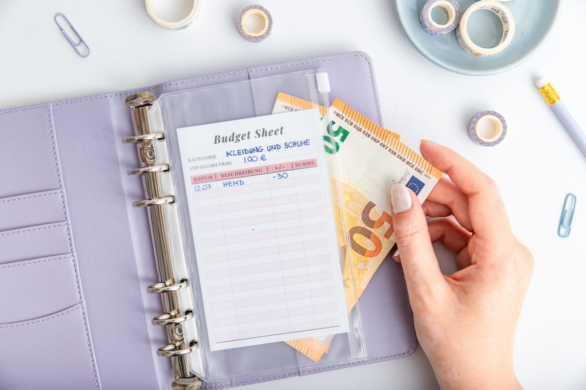 Budget Sheet A6 Ringbuch Einlagen – ausgefüllt