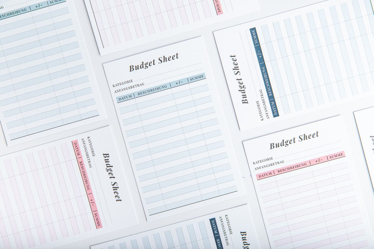 Budget Sheet A6 Ringbuch Einlagen – verschiedene Farben