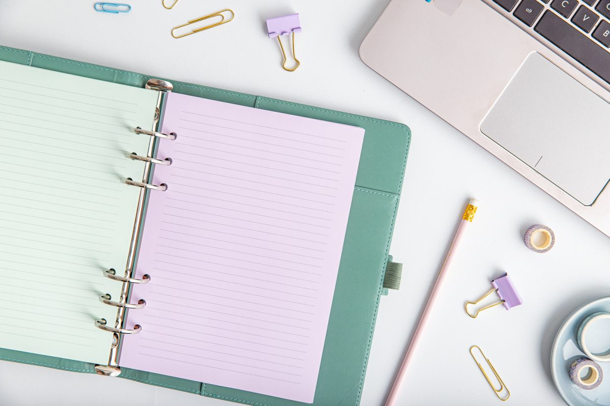 Ringbuch Einlagen A5 – Liniert – im Lila-Organizer