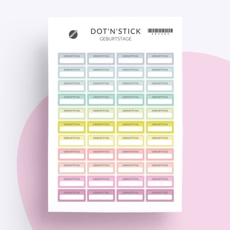Planer aufkleber Geburstage