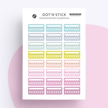 “Medikamenten-Dosierung” Planer Aufkleber