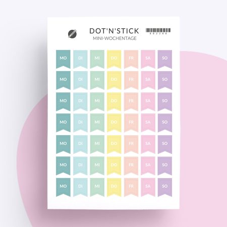 “Mini Wochentage” Planer Aufkleber