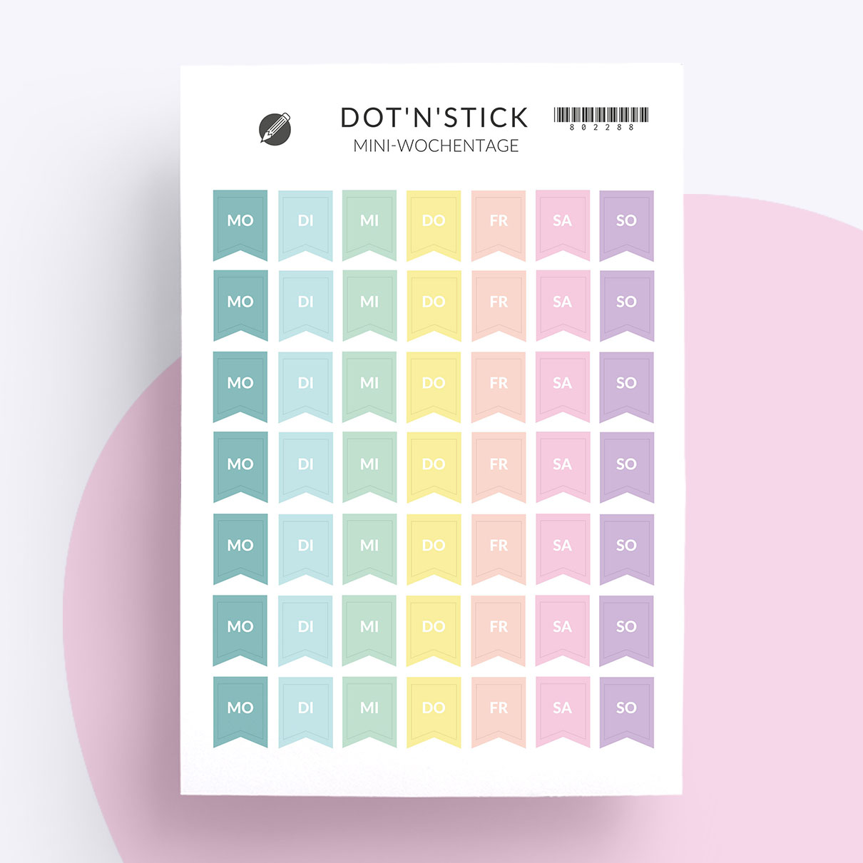“Mini Wochentage” Planer Aufkleber