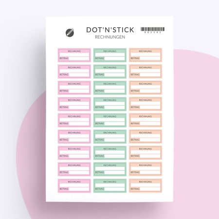 “Rechnungen” Planer Aufkleber