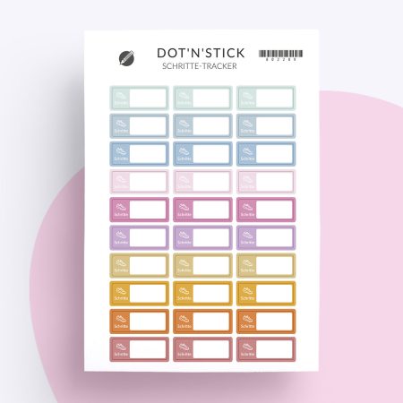 “Schritte Tracker” Planer Aufkleber
