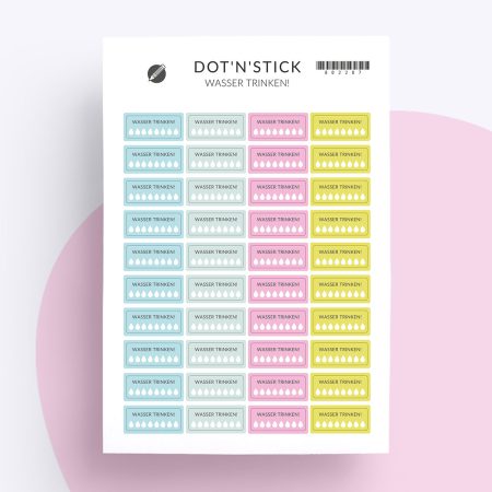 “Wasser Trinken” Planer Aufkleber