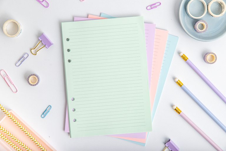 Bunte Ringbuch Einlagen A5 – Liniert