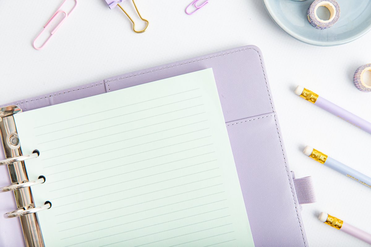 Ringbuch Einlagen A5 – Liniert – Grün im Organizer