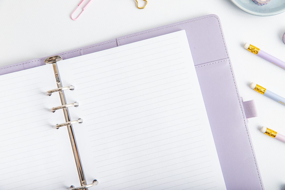 Ringbuch Einlagen A5 – Liniert im Lila Organizer
