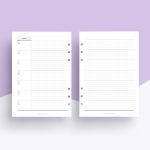 Undatiert Kalendereinlagen | 1 Woche 2 Seiten Raster