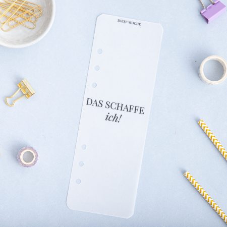 Lesezeichen für Ringbuchplaner | Transparentpapier