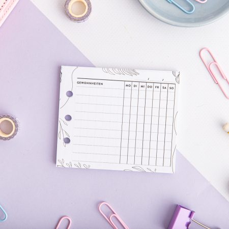 Mini Habbit Tracker | Ringplaner Notizblock