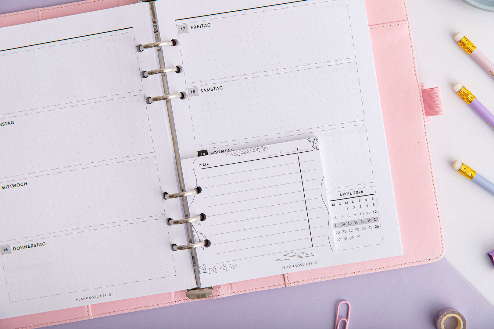 Mini Ziele-Planer – Ringplaner Notizblock