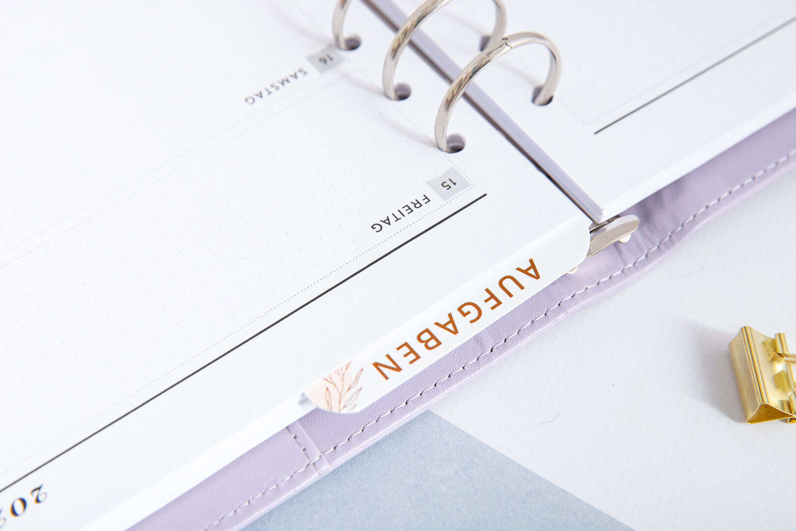 Trennblaetter A5 aufgaben tab detail im planer