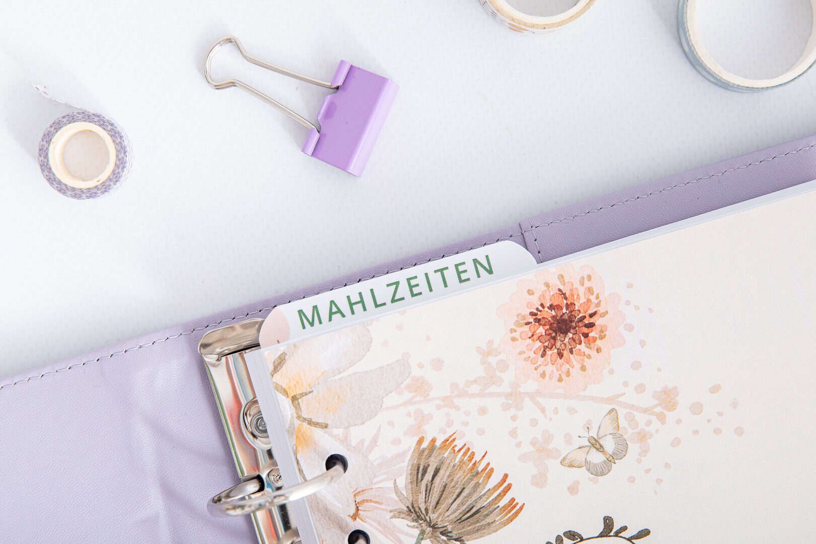 Trennblaetter A5 mahlzeiten tab detail im planer