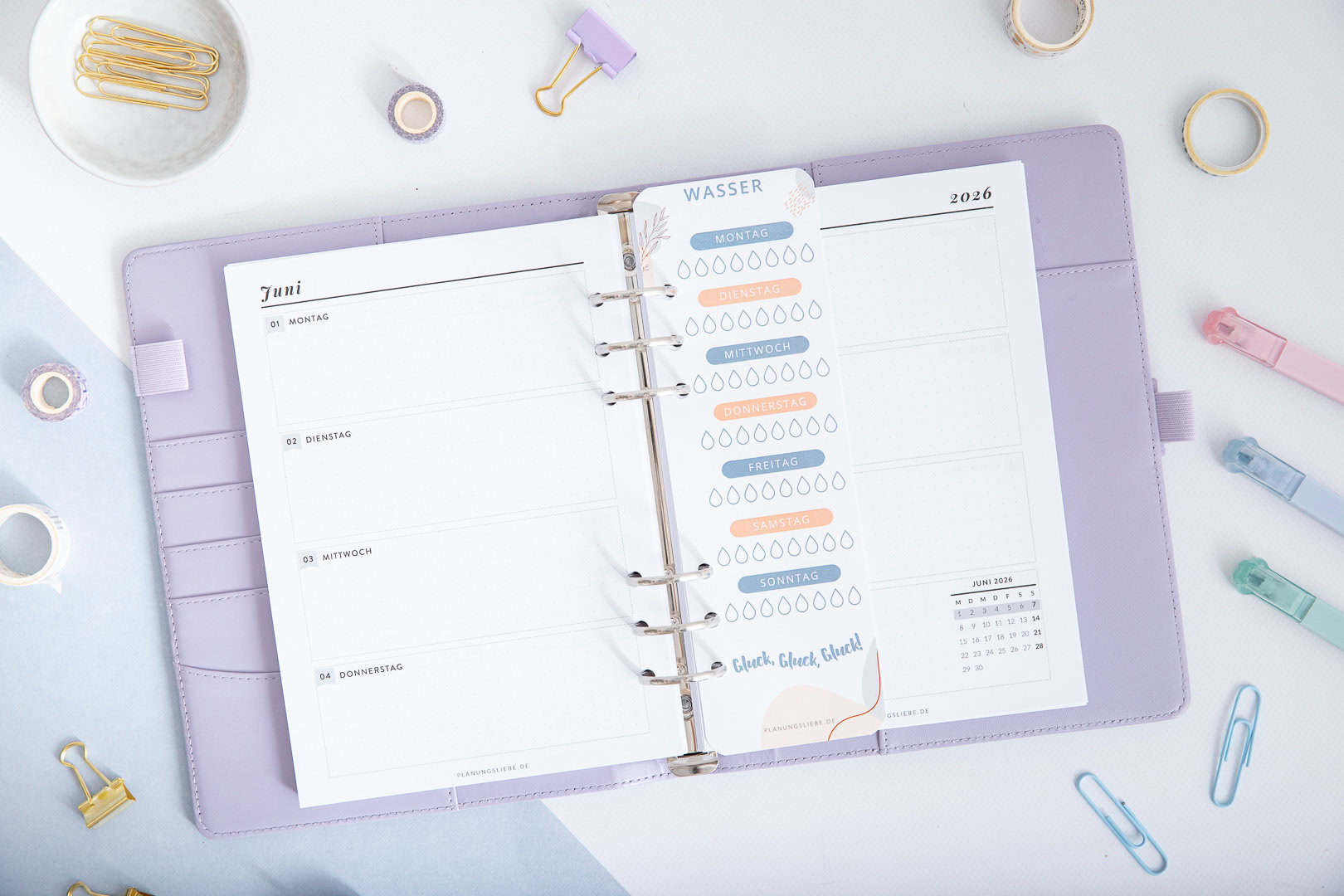 Trennblaetter A5 trockenloeschbar wasser im planer