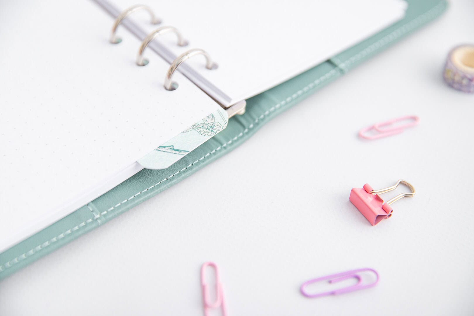 Lesezeichen Im Ringbuchplaner A6 Romantic Herbarium