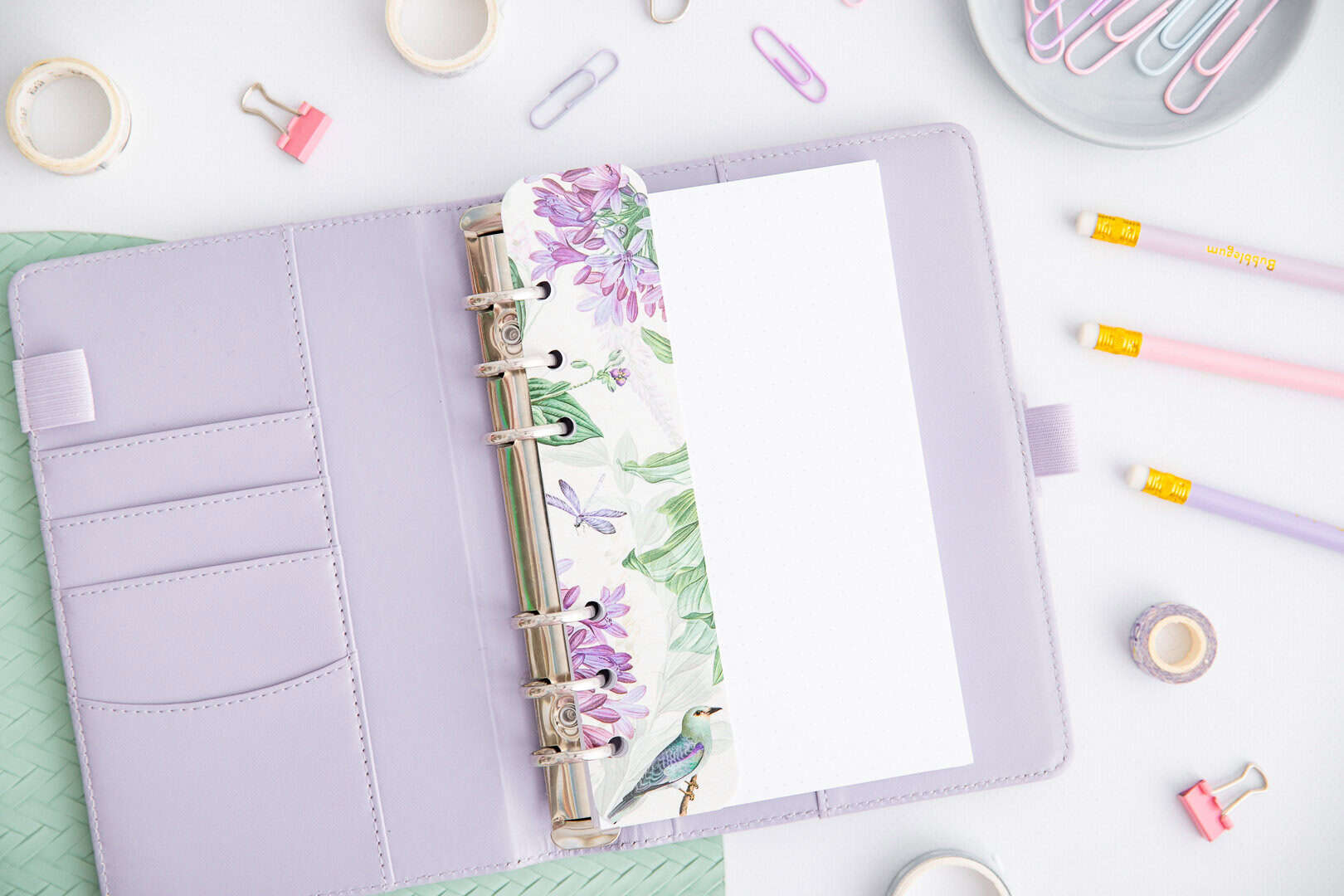 Lesezeichen Ringbuchplaner A6 Paradiesischer Garten