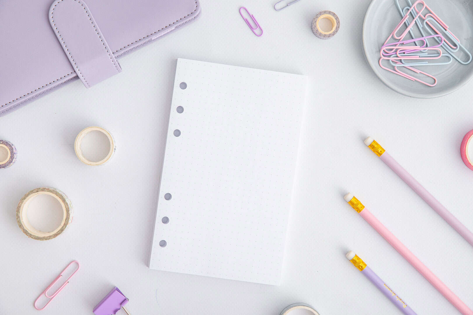 Ringplaner Einlagen A6 mit bunten punkten