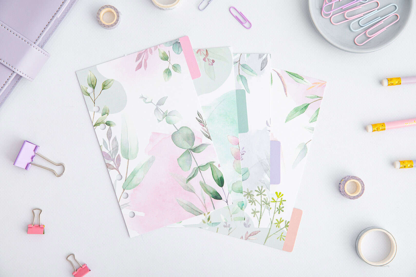 Trennblätter Ringbuch Register A6 Greenery