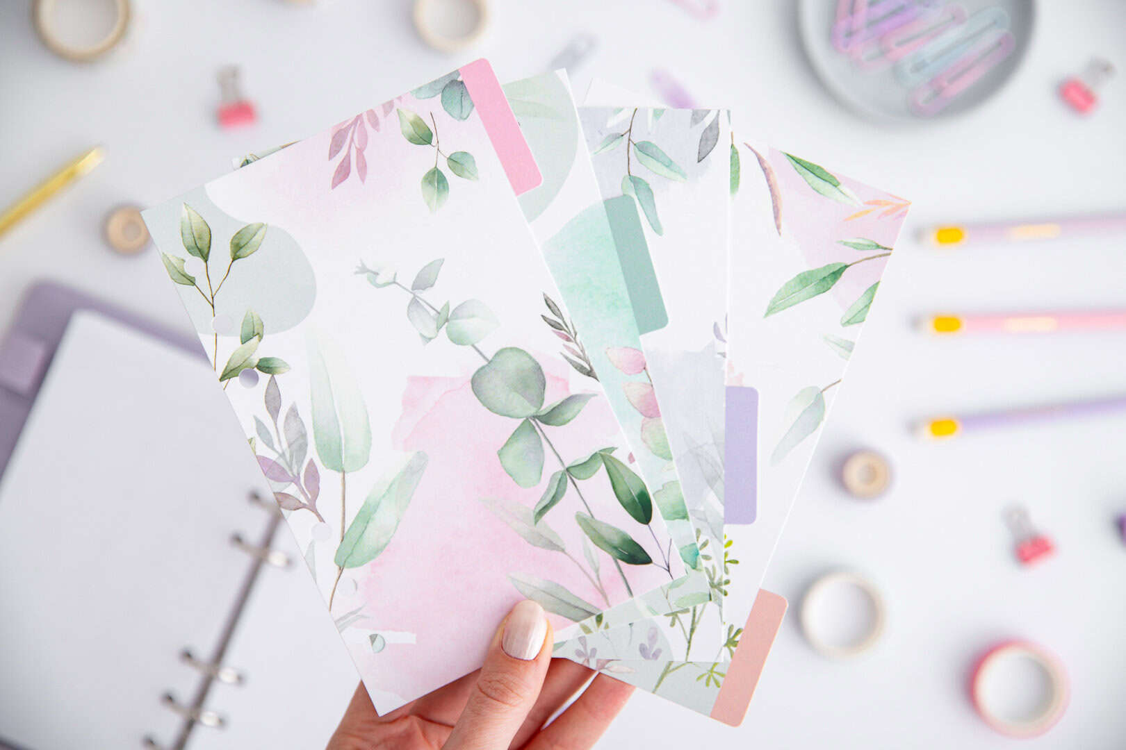 Trennblätter Set Organizer A6 Greenery