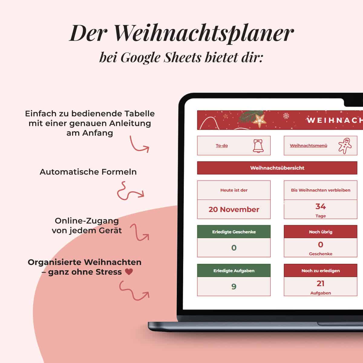 Weihnachtsplaner | Google Sheets (2)