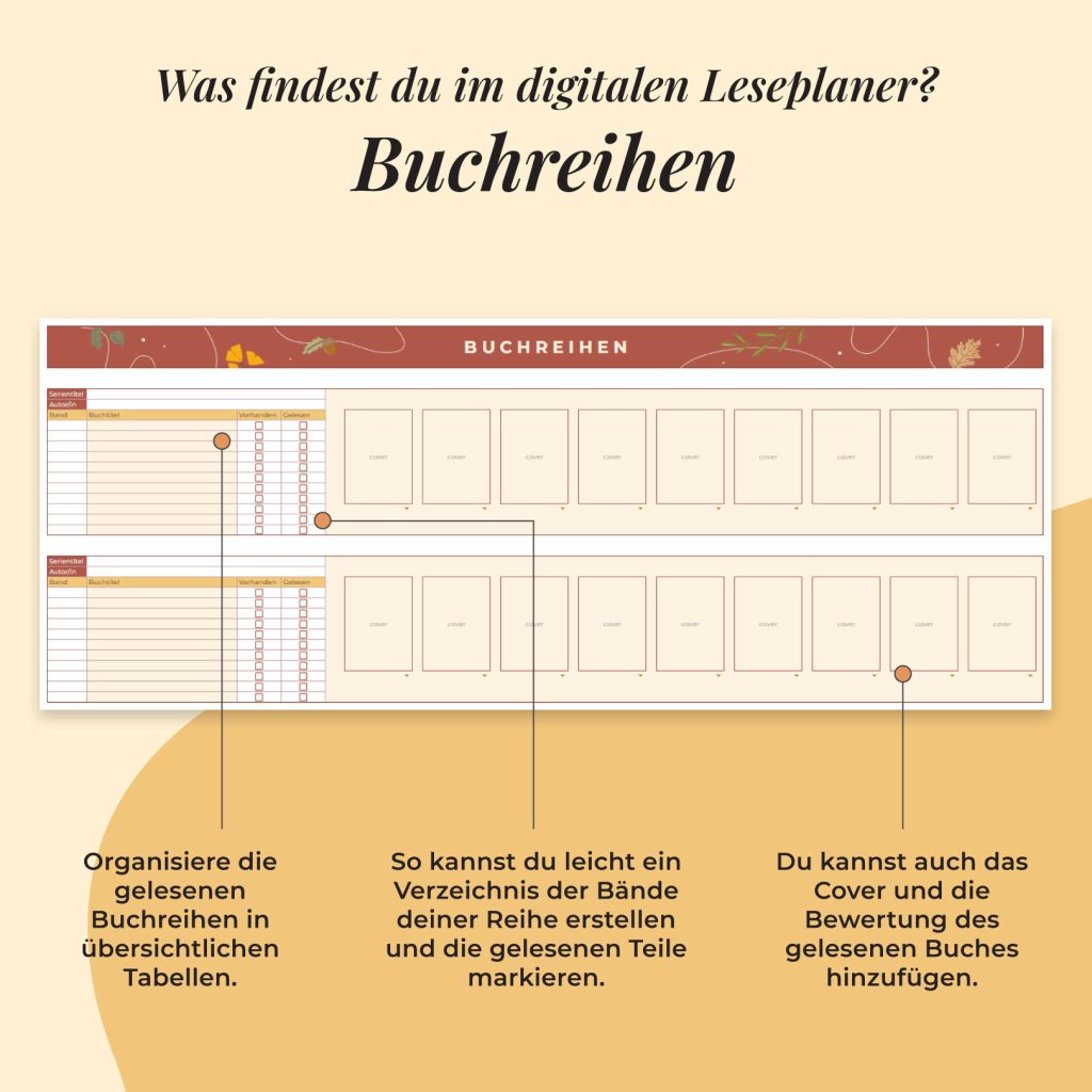 Bücherwurm-Planer Google Sheets - Buchreiben