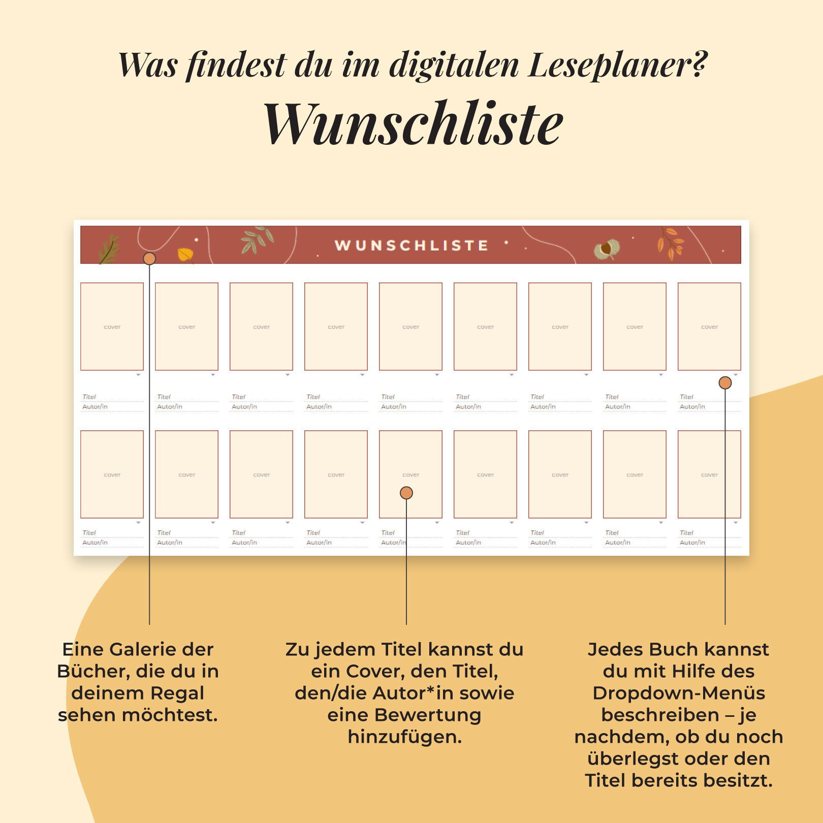 Bücherwurm-Planer Google Sheets - Wunschliste