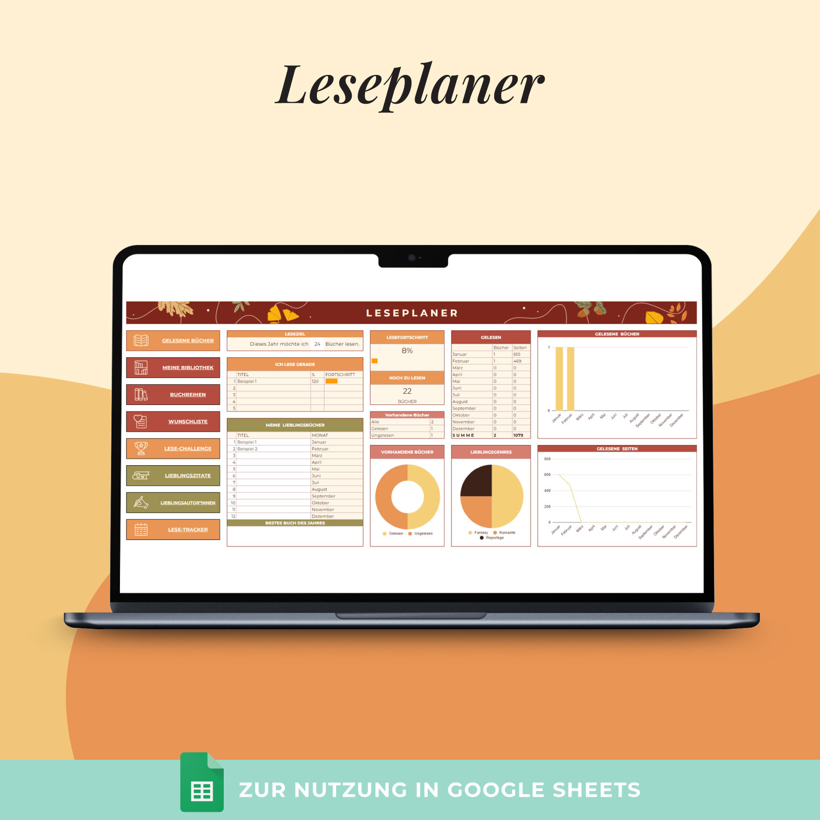 Bücherwurm-Planer | Google Sheets template