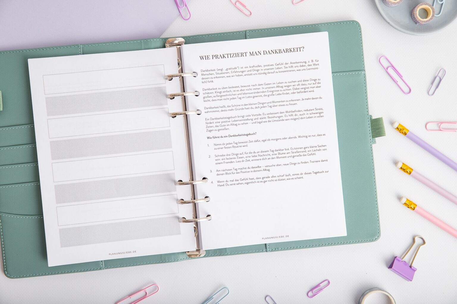 Dankbarkeits Journal Anleitung – Wie man Dankbarkeit praktiziert