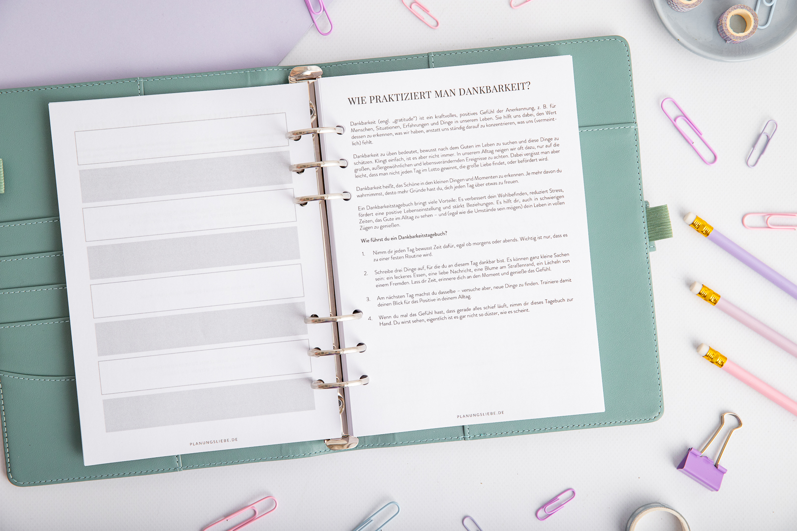 Dankbarkeits Journal Anleitung – Wie man Dankbarkeit praktiziert