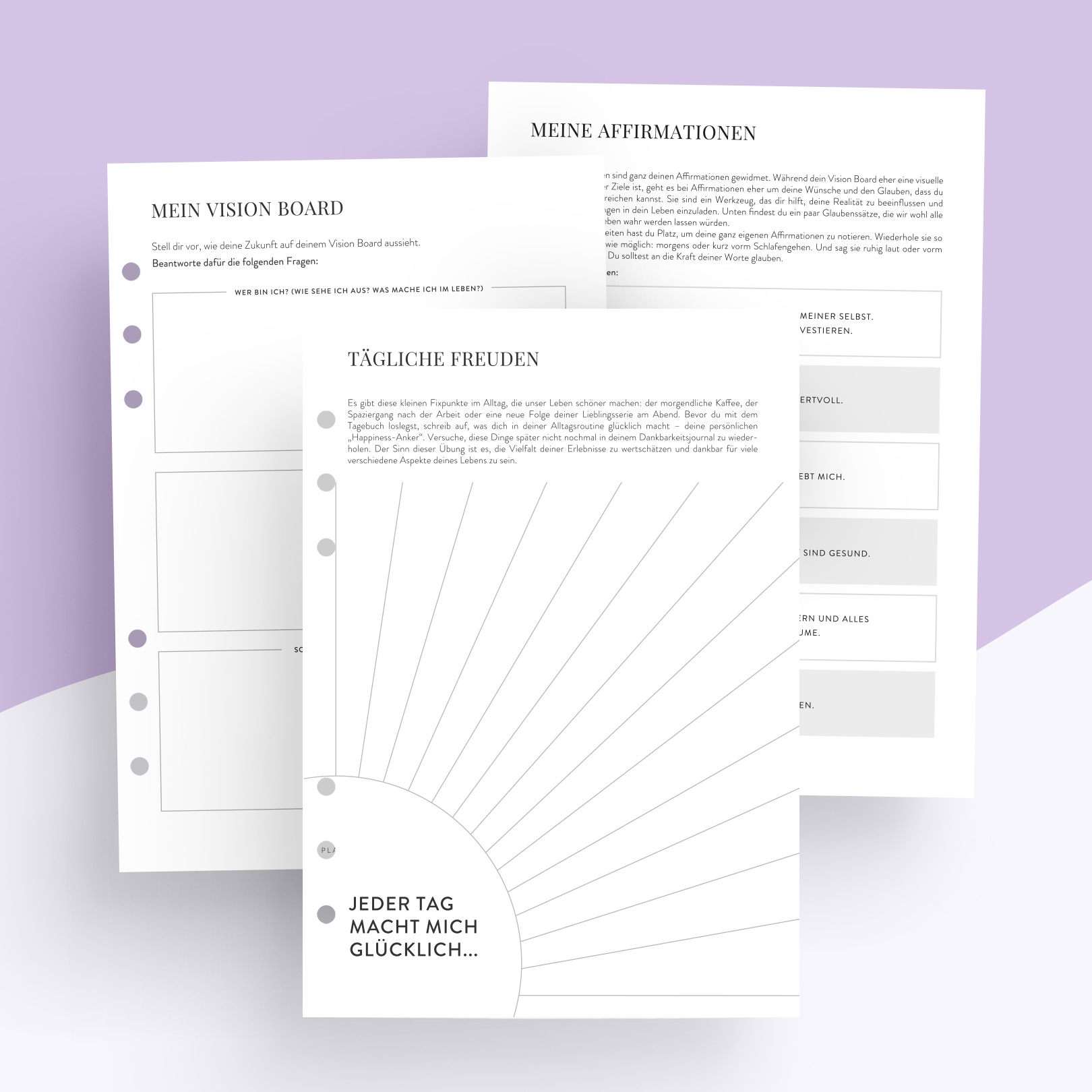 Dankbarkeits-Journal – Ringplaner Einlagen | Vorlage