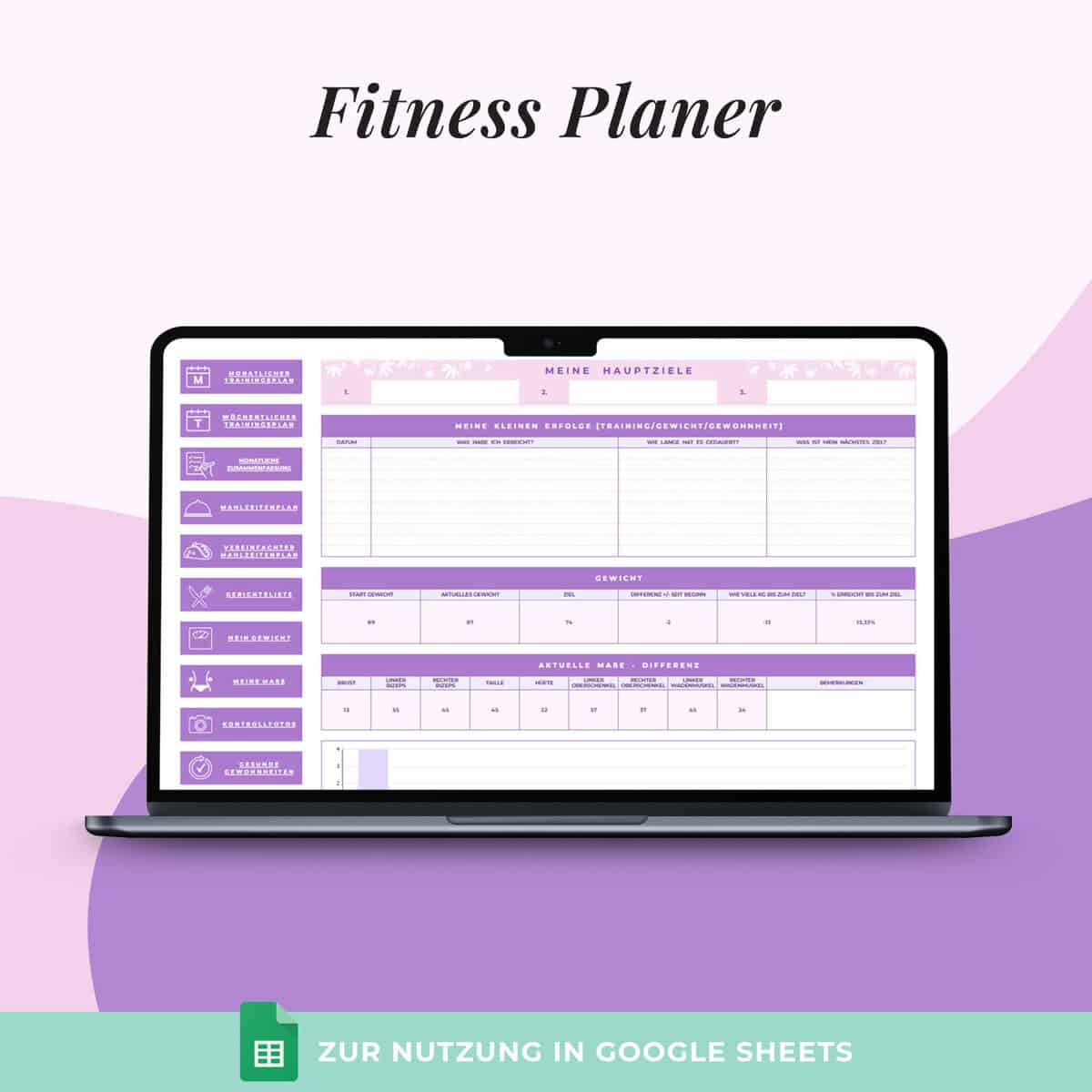 Fitness-Planer | Google Sheets template