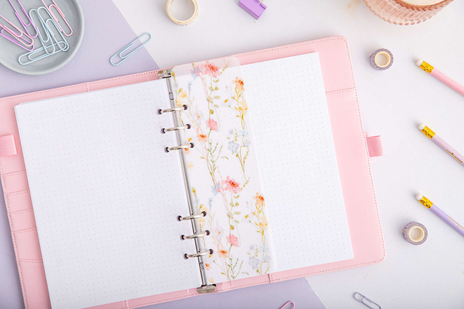 Lesezeichen für Ringbuchplaner | Transparentpapier